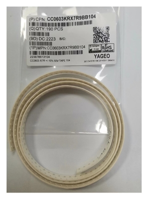10nF ক্যাপাসিট্যান্স SMD সিরামিক ক্যাপাসিটর 0603 50VDC মাল্টিলেয়ার