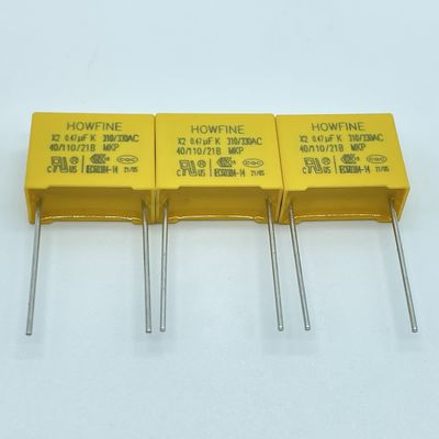 গুণ  UL 275V MPX X2 Safety Capacitor 474K/310V P15 D4 Anti Interference কারখানা