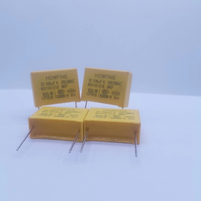 হলুদ রঙের নিরাপত্তা ক্যাপাসিটর MPX-X2 0.56UF 310V-330V P22.5MM